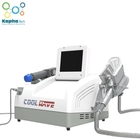 1개의 Cryolipolysis 슬리밍 + 진통 충격파 치료 장치 기계에 대하여 Cryolipolysis 지방 어는 장비 2