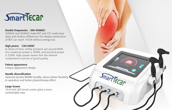 단극 Rf 448khz Tecar 치료 기계 전기 용량 저항 에너지 이동