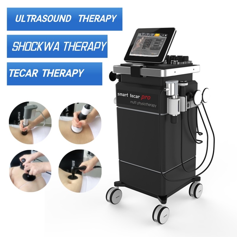 Smart Tecar Pro Diathermy Tecar Therapy ESWT 충격파 물리 치료 기계 및 근막 및 신체 통증을 위한 초음파