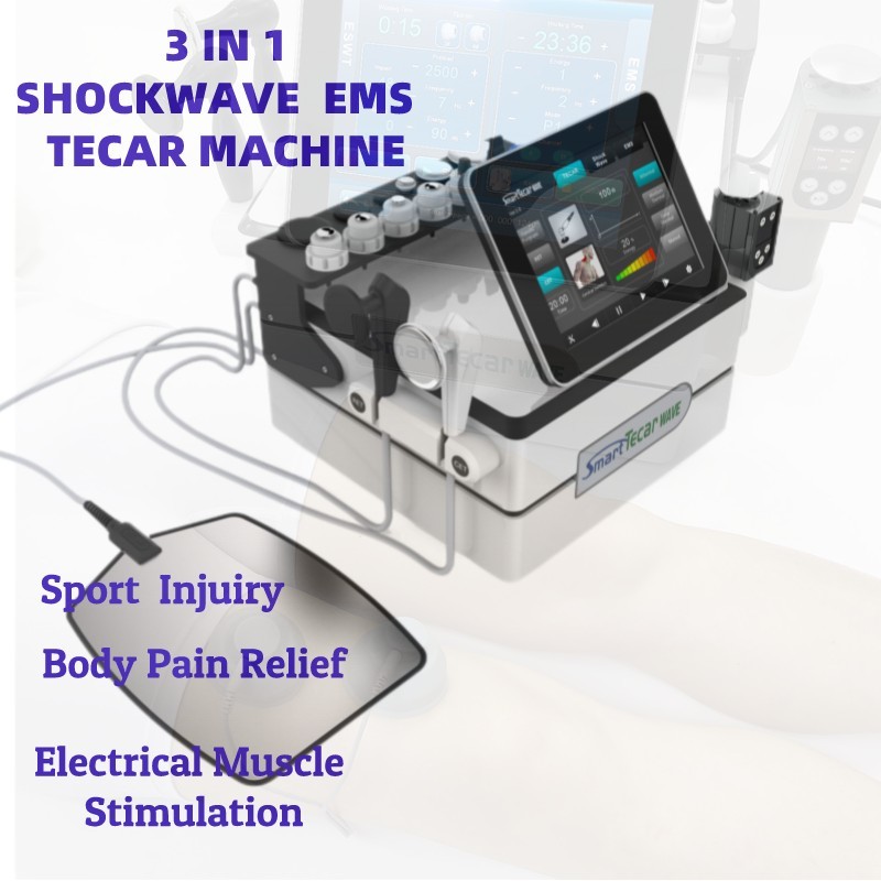 스포츠 인주이리를 위한 EMS 충격파 테카르 요법 기계 물리치료 장치